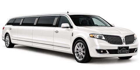 White Lincoln MKT stretch limousine, exterior